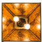 Meyda Lighting Cowboy 23" 2-Light Antique Copper Pendant Light With Amber Mica Shade Glass