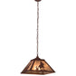 Meyda Lighting Cowboy 23" 2-Light Rust Pendant Light With Silver Mica Shade Glass