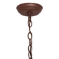 Meyda Lighting Cowboy 23" 2-Light Rust Pendant Light With Silver Mica Shade Glass