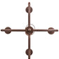 Meyda Lighting Cowboy 26" 4-Light Rust Nail Chandelier With Ivory Faux Candlelight