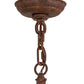 Meyda Lighting Cowboy 26" 4-Light Rust Nail Chandelier With Ivory Faux Candlelight
