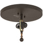 Meyda Lighting Cowboy & Steer 16" 2-Light Oil Rubbed Bronze Flush Mount Light With Silver Mica Shade Glass