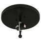 Meyda Lighting Cowboy & Steer 16" 2-Light Textured Black Flush Mount Light With Silver Mica Shade Glass