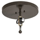 Meyda Lighting Cowboy & Steer 16" 2-Light Timeless Bronze Flush Mount Light With Silver Mica Shade Glass