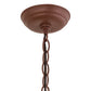 Meyda Lighting Cowboy & Steer 22" 2-Light Rust Pendant Light With Silver Mica Shade Glass