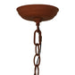 Meyda Lighting Cowboy & Steer 23" 2-Light Earth Pendant Light With Beige Art Shade Glass
