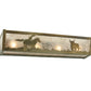 Meyda Lighting Cowboy & Steer 24" 4-Light Antique Copper Vanity Light With Silver Mica Shade Glass