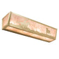 Meyda Lighting Cowboy & Steer 24" 4-Light Natural Brass Vanity Light With Silver Mica Shade Glass