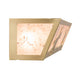 Meyda Lighting Cowboy & Steer 24" 4-Light Natural Brass Vanity Light With Silver Mica Shade Glass