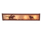 Meyda Lighting Cowboy & Steer 24" 4-Light Rust Vanity Light With Silver Mica Shade Glass