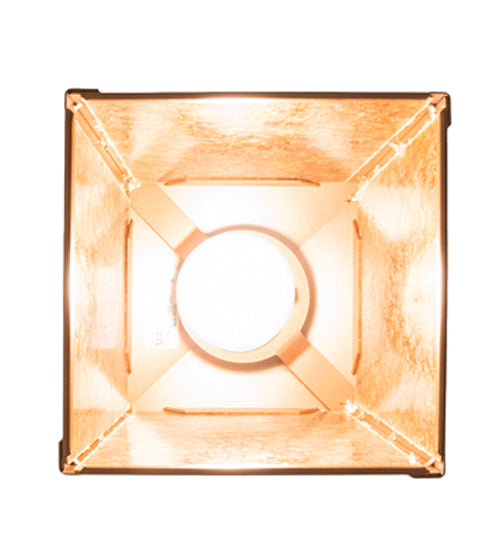 Meyda Lighting Cowboy & Steer 7" Metallic Bronze Pendant Light With Amber Mica Shade Glass