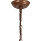 Meyda Lighting Cowboy & Steer 7" Metallic Bronze Pendant Light With Amber Mica Shade Glass