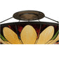 Meyda Lighting Cowette 42" 6-Light Timeless Bronze Semi-flush Mount Ceiling Light With Multi-Colored Shade Glass