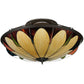 Meyda Lighting Cowette 42" 6-Light Timeless Bronze Semi-flush Mount Ceiling Light With Multi-Colored Shade Glass