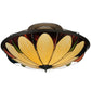 Meyda Lighting Cowette 42" 6-Light Timeless Bronze Semi-flush Mount Ceiling Light With Multi-Colored Shade Glass