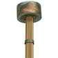 Meyda Lighting Coyle Logan 42" 24-Light Brushed Brass & Verdigris Copper Chandelier
