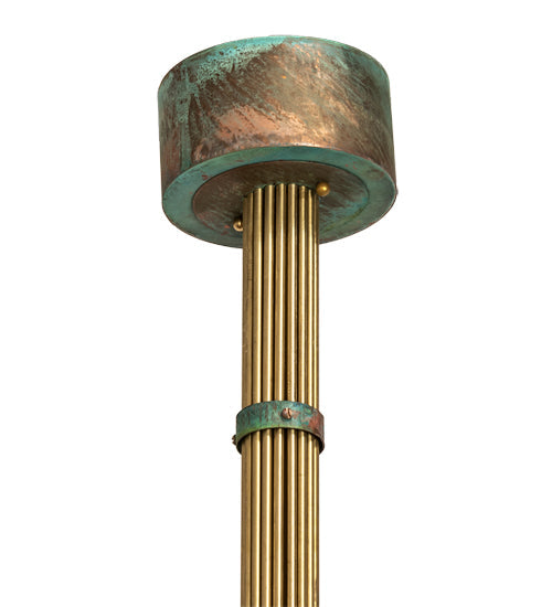 Meyda Lighting Coyle Logan 42" 24-Light Brushed Brass & Verdigris Copper Chandelier