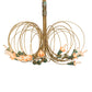 Meyda Lighting Coyle Logan 42" 24-Light Brushed Brass & Verdigris Copper Chandelier