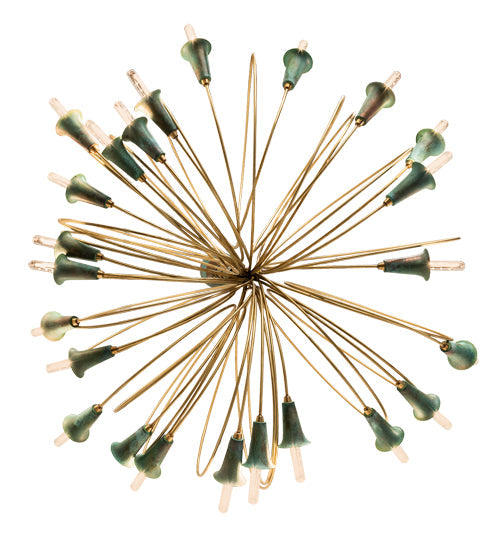 Meyda Lighting Coyle Logan 42" 24-Light Brushed Brass & Verdigris Copper Chandelier