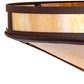 Meyda Lighting Craftsman 16" 2-Light Cafe Noir Prime Flush Mount Light With Beige Iridescent Shade Glass