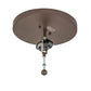 Meyda Lighting Craftsman 16" 2-Light Cafe Noir Prime Flush Mount Light With Silver Mica Shade Glass