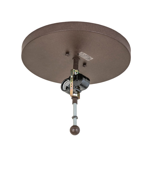 Meyda Lighting Craftsman 16" 2-Light Cafe Noir Prime Flush Mount Light With Silver Mica Shade Glass