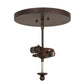 Meyda Lighting Craftsman 16" 2-Light Mahogany Bronze Semi-flush Mount Light With Amber Mica Shade Glass