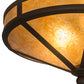 Meyda Lighting Craftsman 16" 2-Light Oil Rubbed Bronze Prime Flush Mount Light With Amber Mica Shade Glass