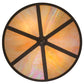 Meyda Lighting Craftsman 16" 2-Light Oil Rubbed Bronze Prime Flush Mount Light With Beige Iridescent Shade Glass