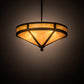 Meyda Lighting Craftsman 16" 2-Light Oil Rubbed Bronze Prime Semi-flush Mount Light With Amber Mica Shade Glass