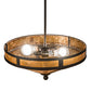 Meyda Lighting Craftsman 16" 2-Light Oil Rubbed Bronze Prime Semi-flush Mount Light With Amber Mica Shade Glass