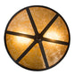 Meyda Lighting Craftsman 16" 2-Light Oil Rubbed Bronze Prime Semi-flush Mount Light With Amber Mica Shade Glass