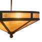 Meyda Lighting Craftsman 16" 2-Light Oil Rubbed Bronze Prime Semi-flush Mount Light With Amber Mica Shade Glass