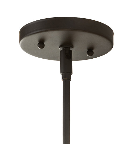 Meyda Lighting Craftsman 16" 2-Light Oil Rubbed Bronze Prime Semi-flush Mount Light With Amber Mica Shade Glass