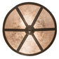 Meyda Lighting Craftsman 16" 2-Light Timeless Bronze Flush Mount Light With Silver Mica Shade Glass