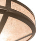 Meyda Lighting Craftsman 16" 2-Light Timeless Bronze Flush Mount Light With Silver Mica Shade Glass