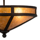 Meyda Lighting Craftsman 195459 16" 2-Light Oil Rubbed Bronze Prime Semi-flush Mount Light With Amber Mica Shade Glass