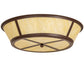 Meyda Lighting Craftsman 23" 4-Light Cafe Noir Prime Flush Mount Light With Botticino Idalight Shade