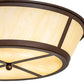 Meyda Lighting Craftsman 23" 4-Light Cafe Noir Prime Flush Mount Light With Botticino Idalight Shade