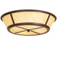 Meyda Lighting Craftsman 23" 4-Light Cafe Noir Prime Flush Mount Light With Botticino Idalight Shade