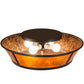 Meyda Lighting Craftsman 23" 4-Light Oil Rubbed Bronze Prime Flush Mount Light With Amber Mica Shade Glass