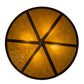 Meyda Lighting Craftsman 24" 4-Light Mahogany Bronze Target Inverted Pendant Light With Amber Mica Shade Glass