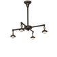 Meyda Lighting Craftsman 26" 4-Light Craftsman Brown Chandelier Hardware