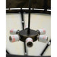 Meyda Lighting Craftsman 36" 6-Light Antique Black Prime Inverted Pendant Light With White Botticino Idalight Shade