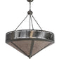 Meyda Lighting Craftsman 36" 6-Light Steel Prime Inverted Pendant Light With Silver Mica Shade Glass