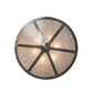Meyda Lighting Craftsman 36" 6-Light Steel Prime Inverted Pendant Light With Silver Mica Shade Glass