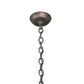 Meyda Lighting Craftsman 42" 6-Light Mahogany Bronze Prime Inverted Pendant Light With Silver Mica Shade Glass