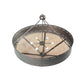 Meyda Lighting Craftsman 42" 6-Light Mahogany Bronze Prime Inverted Pendant Light With Silver Mica Shade Glass