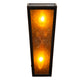 Meyda Lighting Craftsman 5" 2-Light Timeless Bronze Prime Wall Sconce With Amber Mica Shade Glass