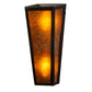 Meyda Lighting Craftsman 5" 2-Light Timeless Bronze Prime Wall Sconce With Amber Mica Shade Glass